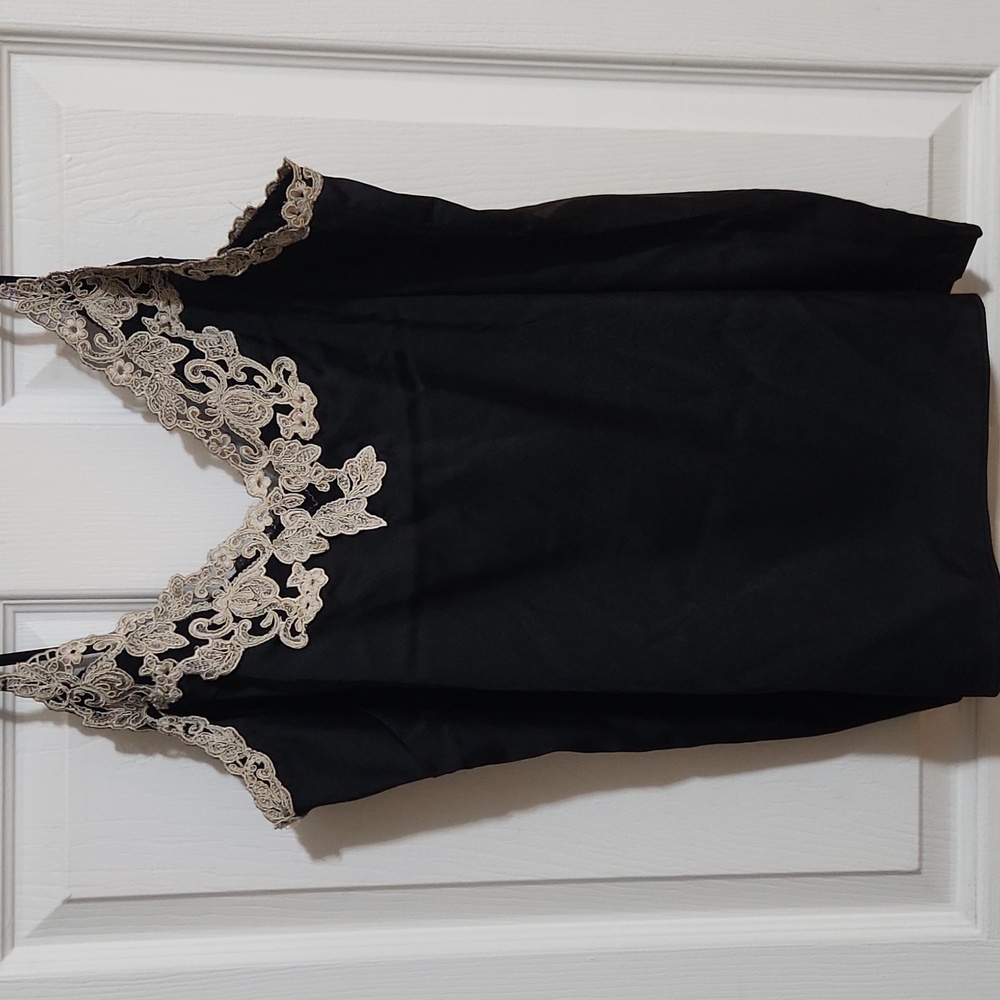 Express Black Camisole with Cream Lace